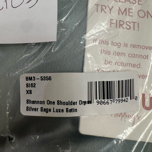 Show Me Your Mumu Shannon One Shoulder Maxi Dress NWT XS Silver Sage Satin Gown - Picture 7 of 7